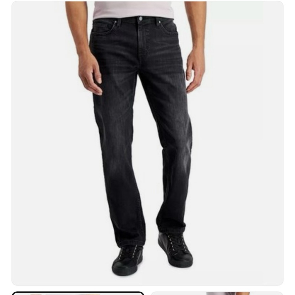 Alfani Black Wash 34"x32" Straight Legged Denim Jeans